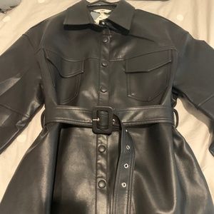 J.ING Sleek Black Belted Coat